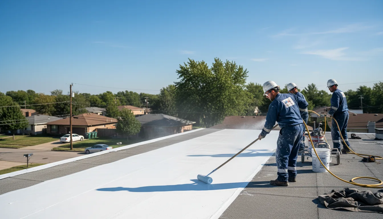 Commercial roof coating in Marcellus, MI near me